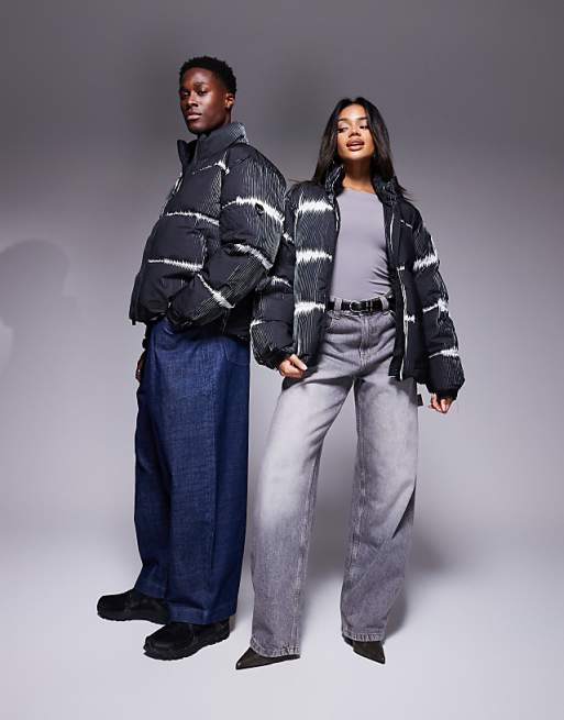 Sixth June unisex pleated two tone puffer jacket in multi | ASOS Sixth June unisex pleated two tone puffer jacket in multi | ASOS