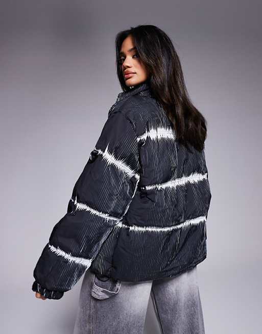 Sixth June unisex pleated two tone puffer jacket in multi | ASOS Sixth June unisex pleated two tone puffer jacket in multi | ASOS