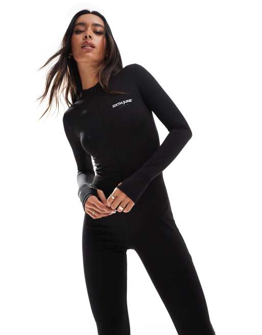 Sixth June - Unitard met lange mouwen en logo in zwart, 4 van 4