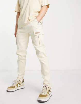 Sixth June utility cargo pants in beige - ASOS Price Checker