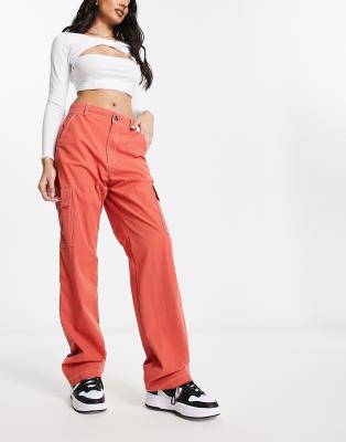 Sixth June Utility Cargo Pants In Orange