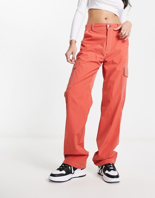 Sixth June utility cargo pants in orange | ASOS