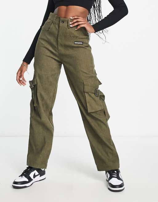 Sixth June – Utility-Cargohose aus Cord Khaki
