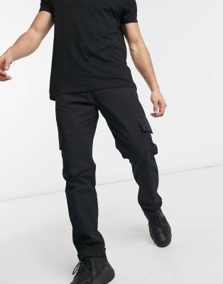 Black All Weather Essential Cargo Stretch Pants