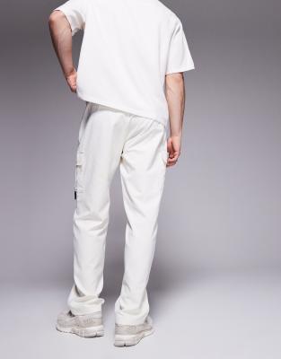 スラックス IONSEOUL Haines brushed wide slacks JE626 Straight Fit Suit Pants - Black - Men | H&M US