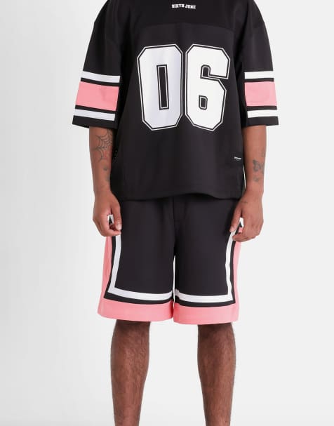 Sixth June - Varsity voetbalshort in zwart - view 1