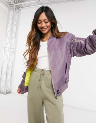 purple velvet bomber jacket