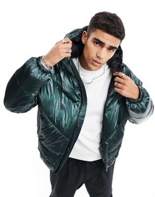 Sixth June padded jacket in green - ASOS Price Checker