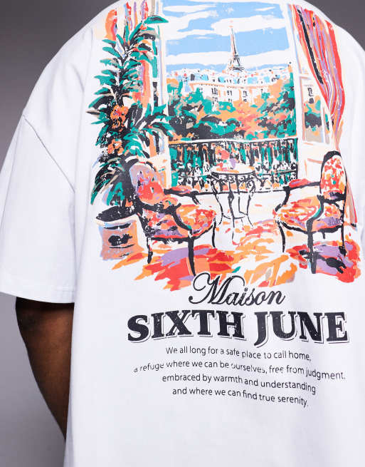 Sixth June - Views From - Råhvid T-shirt med rygprint, 5 af 5