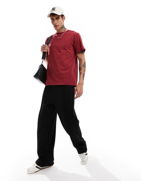 Sixth June – Vinröd t-shirt med citattryck baktill - view 1