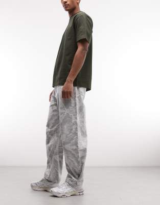 Weite Hose mit Military-Muster-Bunt Bunt W28