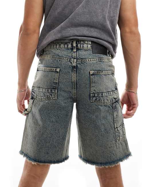 Sixth June worker denim shorts in mid blue | ASOS