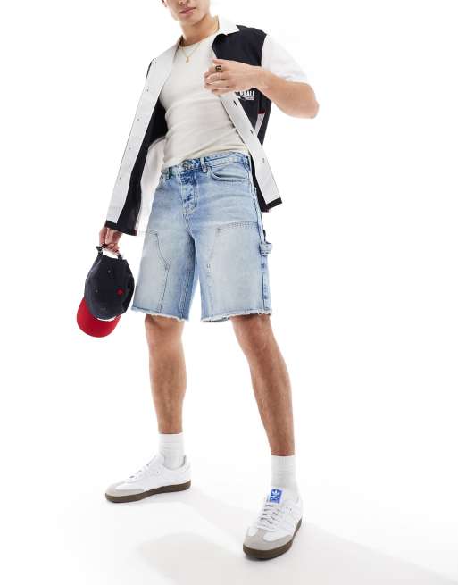 Sixth June – Worker-Jeans-Shorts in Hellblau