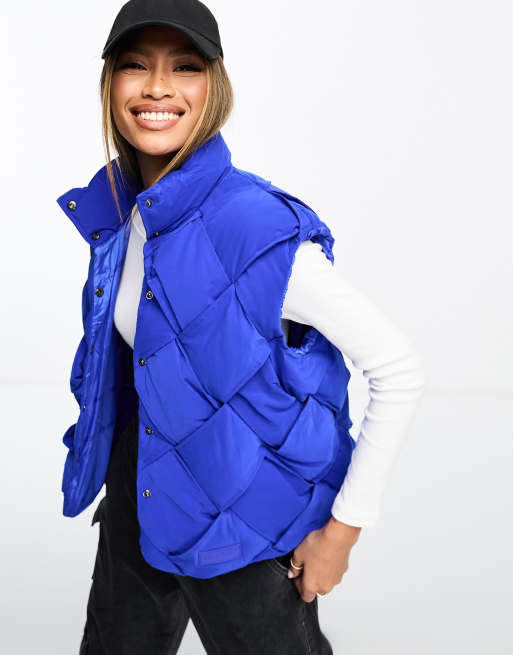 Sixth June woven gillet in blue