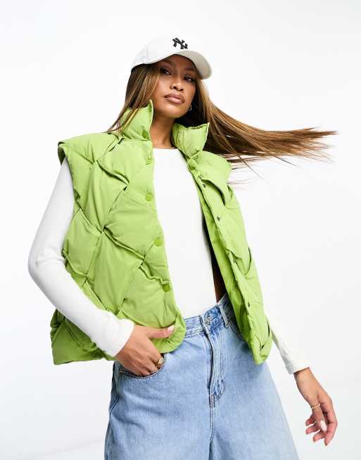 Sixth June woven vest in green