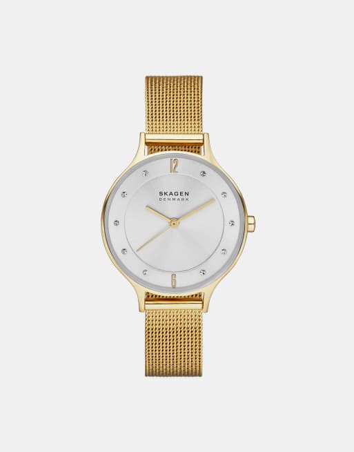 Skagen - Anita Lille - Montre femme à trois aiguilles en acier inoxydable - Doré
