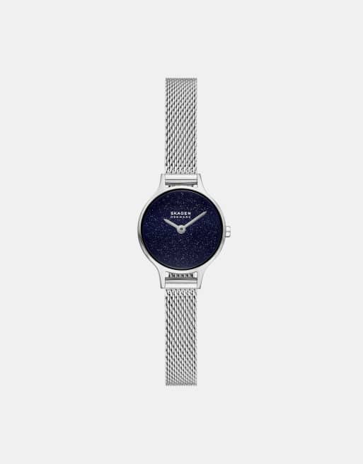 Skagen - Anita Micro - Montre pour femme en acier inoxydable, 2 aiguilles - Argenté
