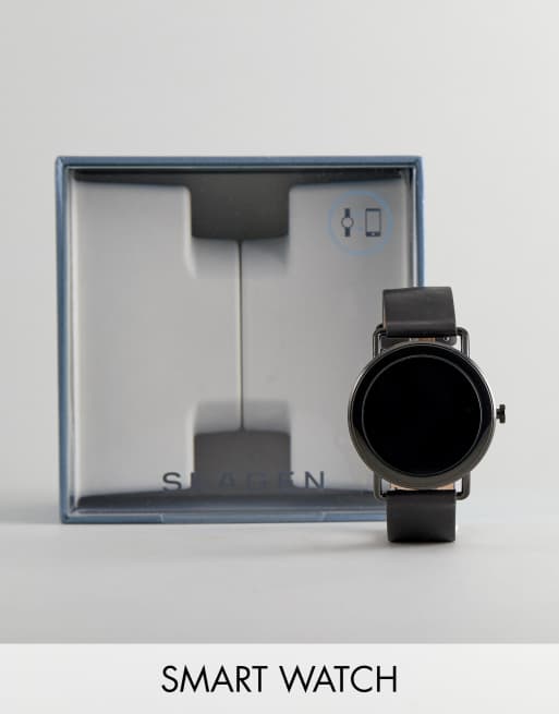 Skagen Connected SKT5001 Falster Leather Display Smart Watch In