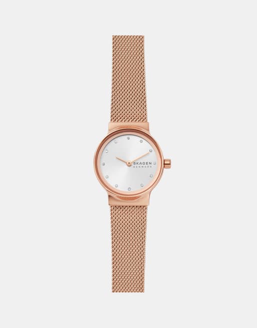 Skagen - Freja Lille - Montre femme en acier inoxydable à deux aiguilles - Or rose