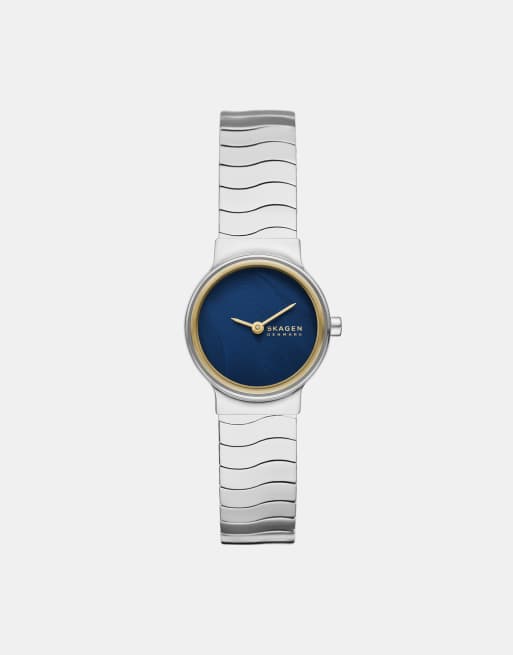 Skagen - Freja Lille - Montre pour femme en acier inoxydable, 2 aiguilles - Argenté