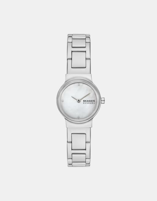 Skagen - Freja Lille - Montre pour femme en acier inoxydable, 2 aiguilles - Argenté