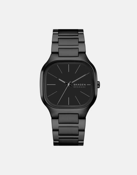 Skagen – Mellem – Herrenuhr aus Edelstahl in Schwarz mit drei Zeigern - view 1