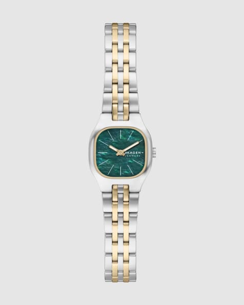 Skagen Mellem micro two-hand two-tone stainless steel watch in silver - view 1