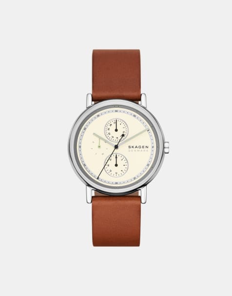 Skagen – Multifunction Signatur – Herrenuhr aus braunem Edelstahl - view 1