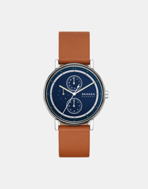 Skagen – Multifunction Signatur – Herrenuhr aus braunem Edelstahl - view 1