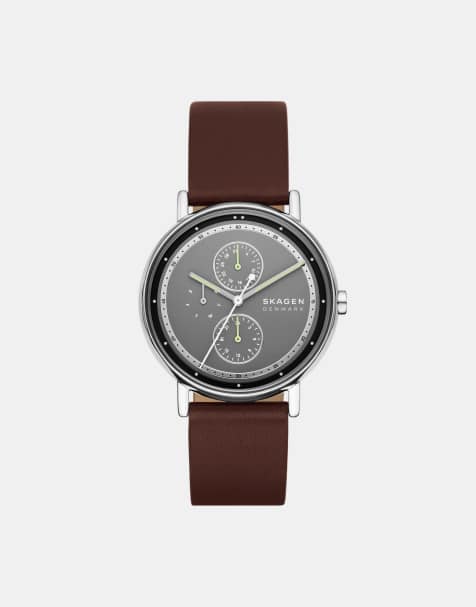 Skagen – Multifunction Signatur – Herrenuhr aus braunem Edelstahl - view 1