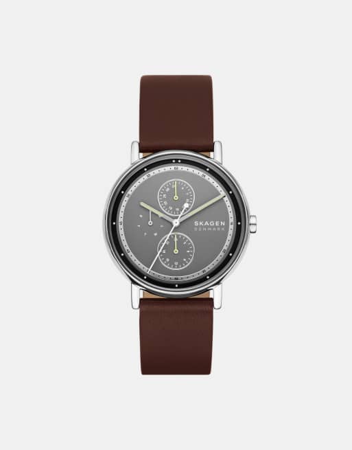 Skagen – Multifunction Signatur – Herrenuhr aus braunem Edelstahl