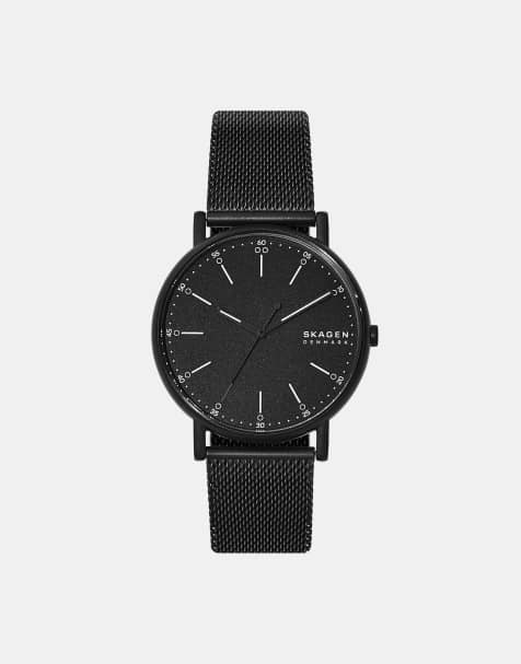 Skagen – Signatur – Herrenuhr aus schwarzem Edelstahl mit drei Zeigern - view 1