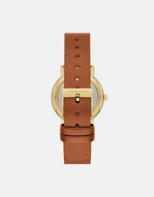 Skagen Damenuhr SKW3162 - Analoges Quarzwerk, Edelstahl Armband Goldfarben, 28 Mm Gehäuse, Wasserdicht 30 M