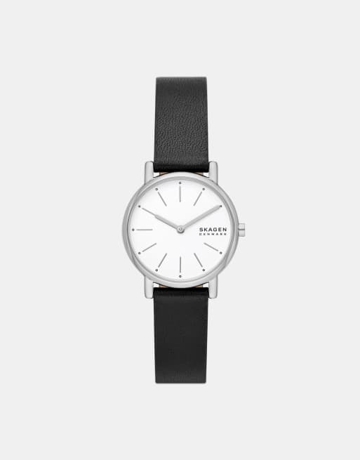 Skagen - Signatur Lille - Montre en acier inoxydable avec mouvement à 2 aiguilles - Noir/argenté