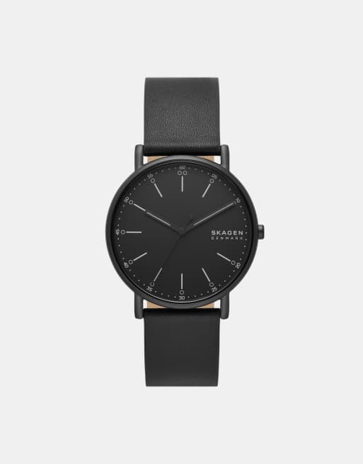 Skagen - Signatur - Montre homme à trois aiguilles en acier inoxydable - Noir