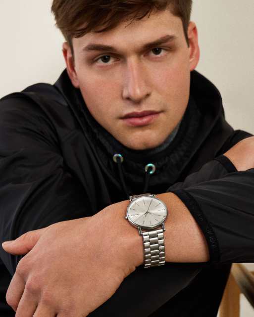 Skagen Signatur three-hand stainless steel watch in silver, 3 of 4
