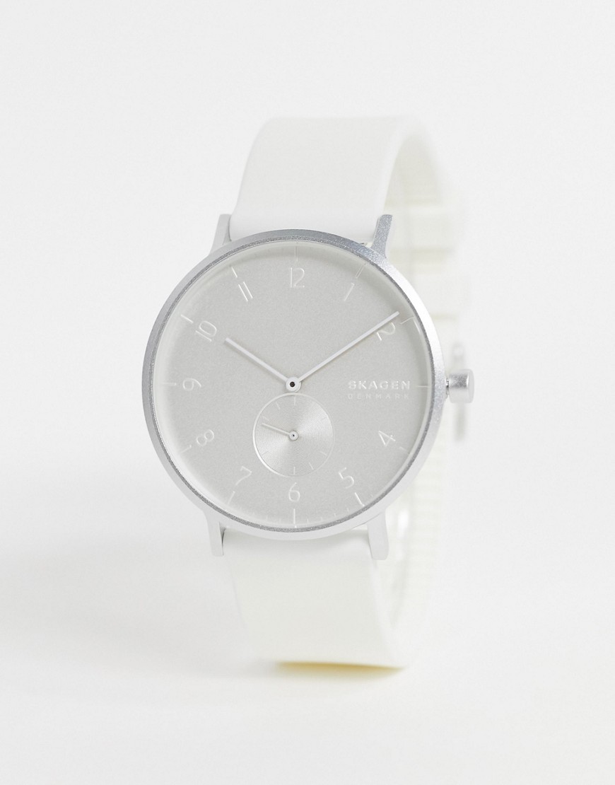 Skagen silicone white watch