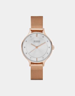 Skagen SKW2151 Anita Mesh Watch in Rose Gold