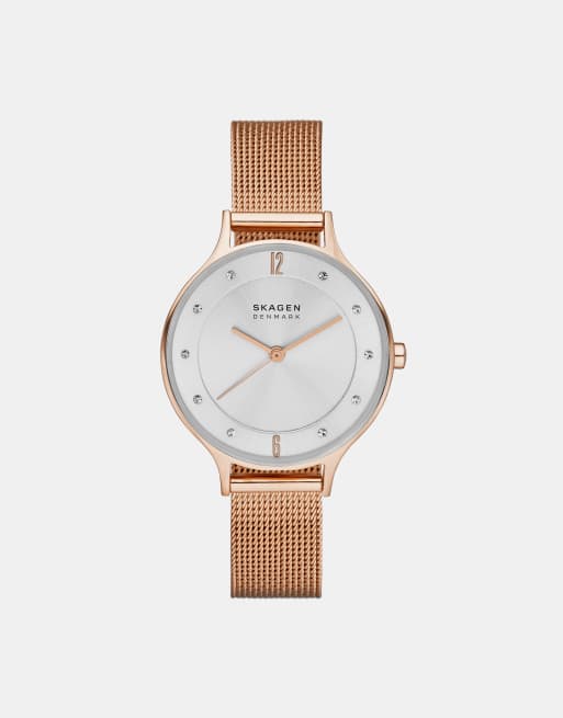 Skagen - SKW2151 Anita - Orologio con cinturino in maglia metallica oro rosa