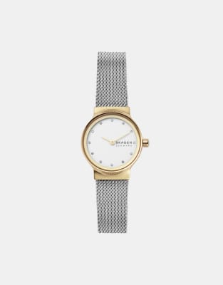 Skagen - SKW2666 Freja - Uhr mit Netzamrband aus verschiedenen Materialien-Silber