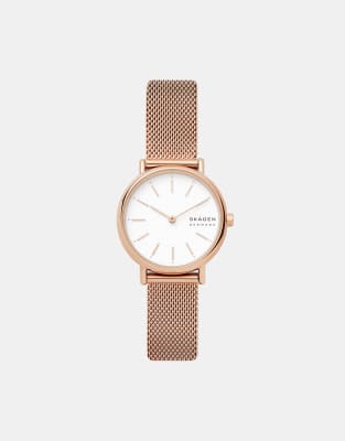 SKW2694 - Montre emblématique à bracelet fin en maille - Or rose-Doré
