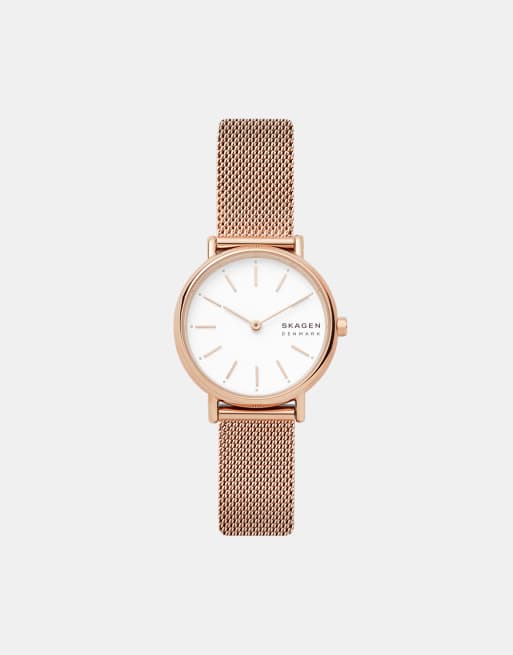 Skagen SKW2694 Signatur Slim mesh watch in rose gold ASOS