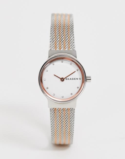 Skagen SKW2699 Freja watch in rose gold mixed metal