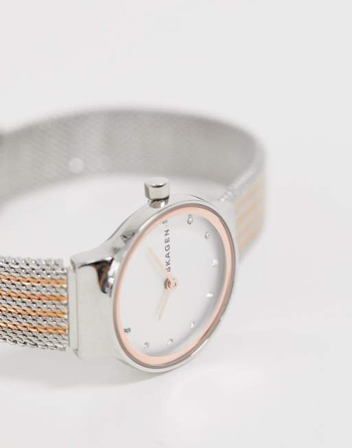 Skagen SKW2699 Freja watch in rose gold mixed metal