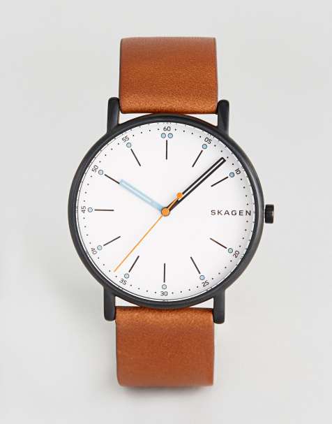 Skagen - SKW6374 - Montre emblématique en cuir - Marron - view 1