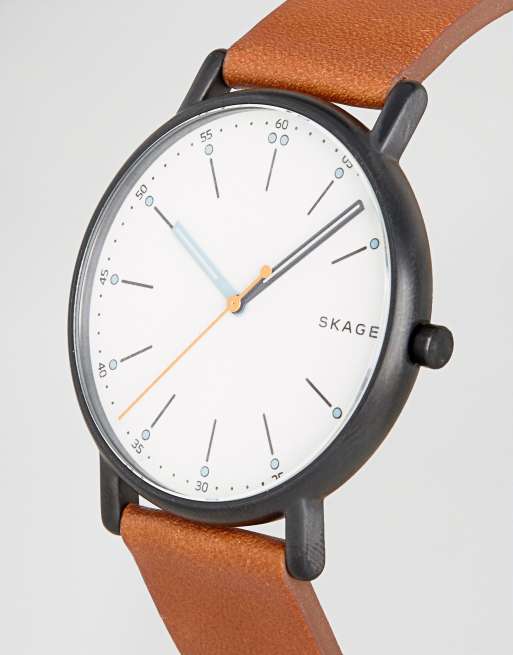 Skagen - SKW6374 - Montre emblématique en cuir - Marron, 2 de 4