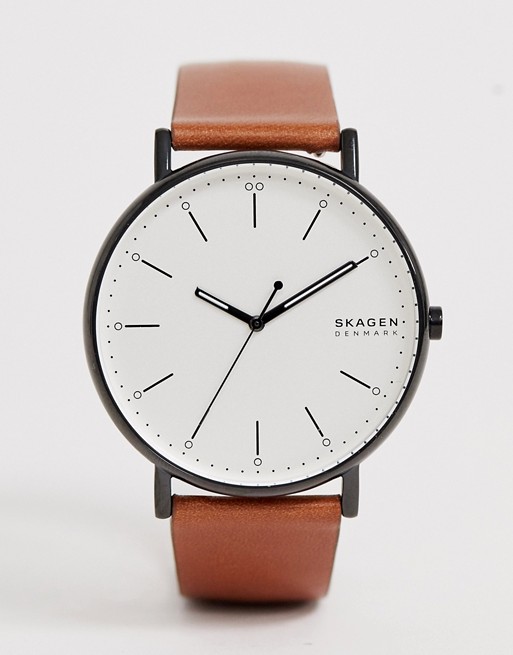 Skagen SKW6550 Signatur leather watch 45mm
