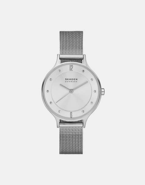 Skagen Women 's anita lille three hand, stainless steel watch - SILVER - view 1