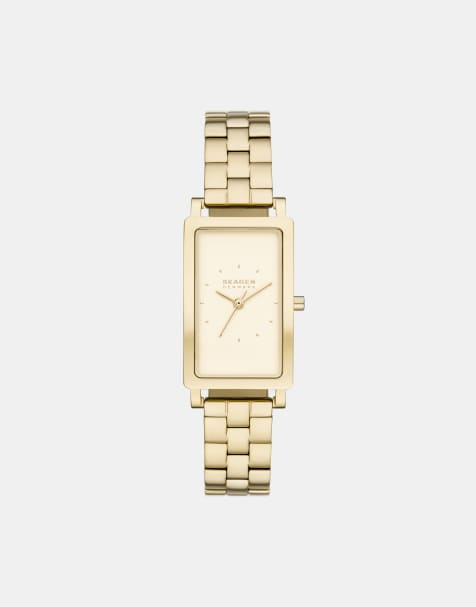 Skagen Women's hagen lille three-hand, gold stainless steel watch - GOLD - view 1