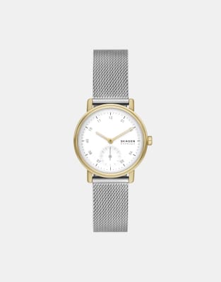 Skagen Women's kuppel lille two-hand sub-second, gold stainless steel watch- SILVER